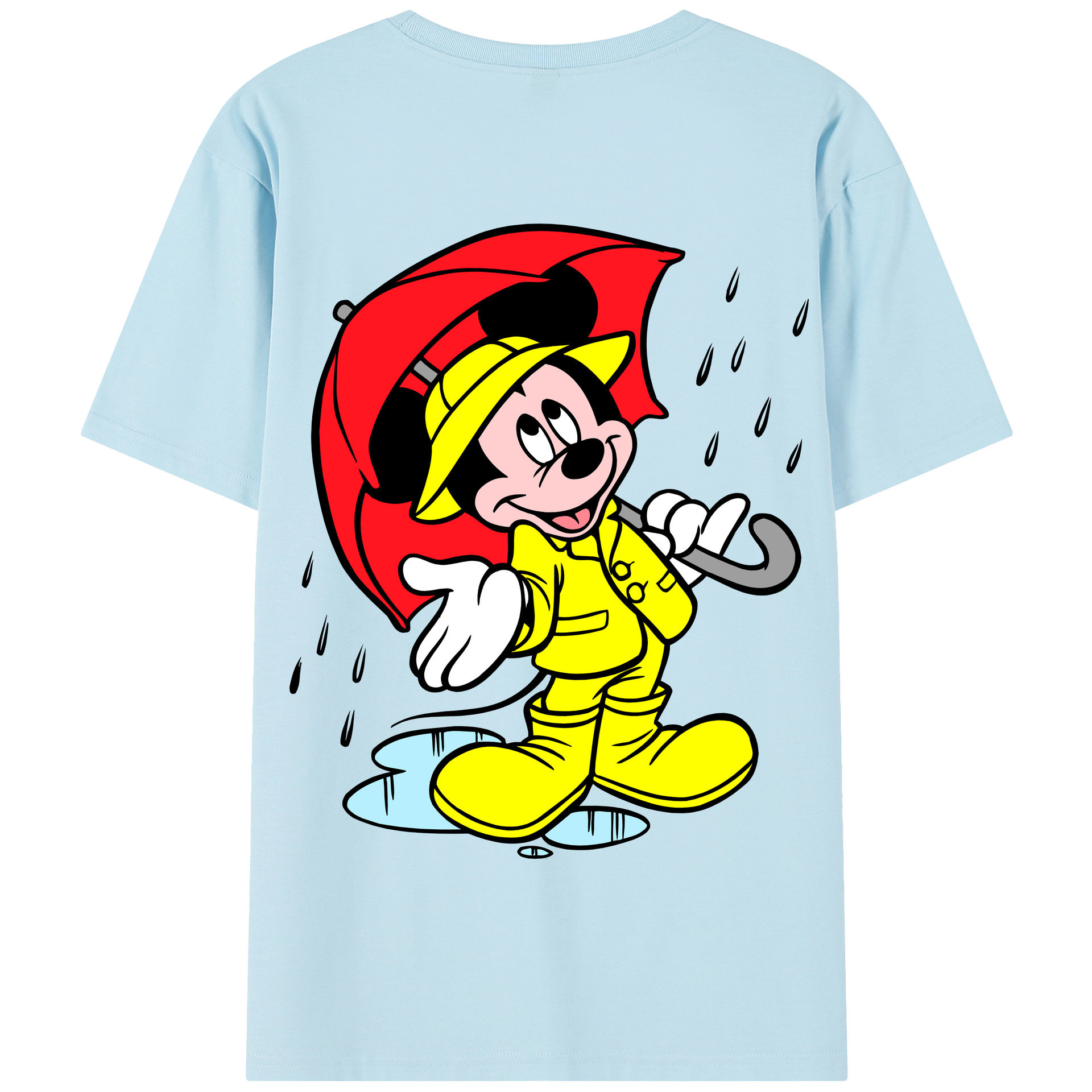 （画像用） ミッキーマウス Mickey Mouse 綿100％半袖Tシャツ（背面プリント）